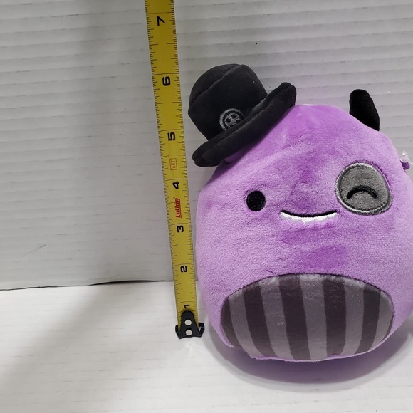 Squishmallows 5" Earworm the Monster Halloween Purple Plush Top Hat NWT - Picture 6 of 6
